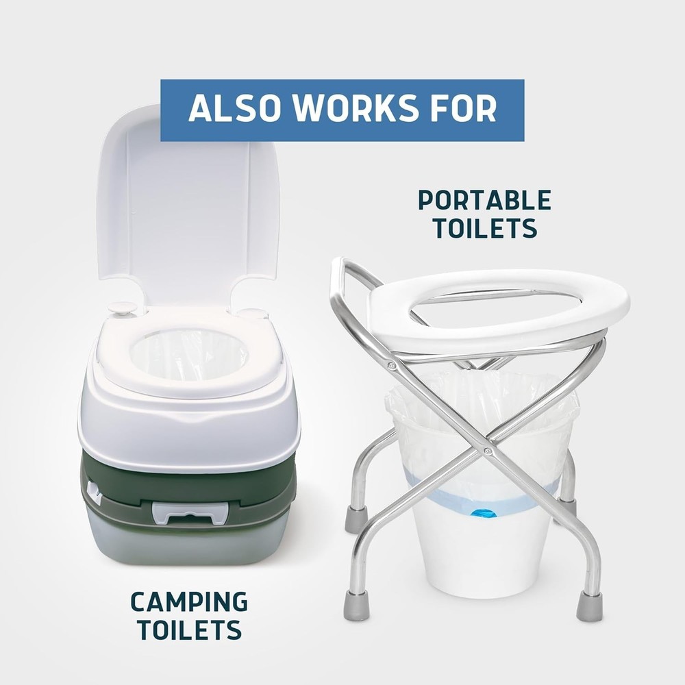 Commode Liners - Value Pack 100 Count Universal Fit - Medical Grade Bedside L...