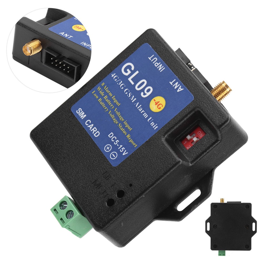 US Plug 4G/3G/GSM Alarm Security System Alert Module 8‑Channel Input Low Con Fit