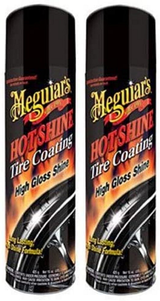 MEGUIAR’S Hot Shine High Gloss Tire Coating, 15 oz, 2 Pack
