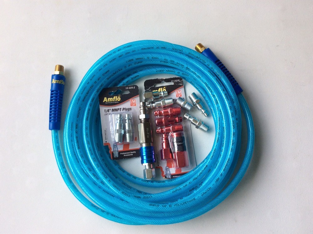 AMFLO HOSE 25” 300 PSI and Assorted Plugs