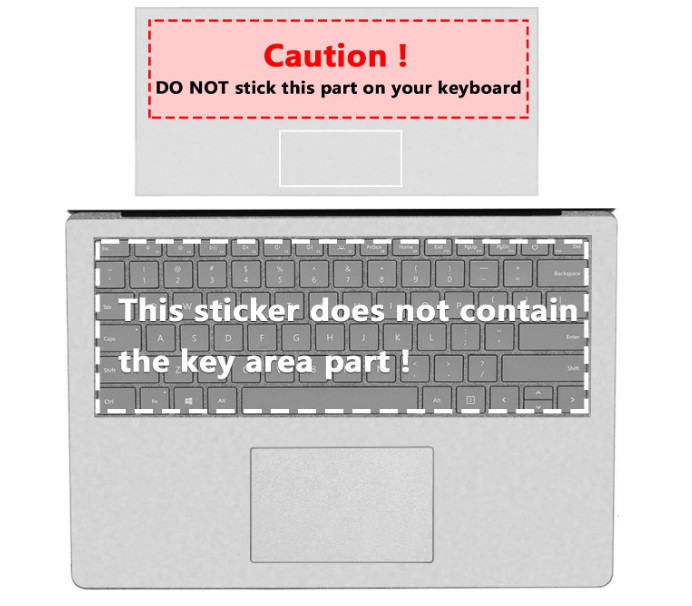 Full Size Keyboard Palm Rest Protector for Microsoft Surface Laptop/Laptop 2 Pal