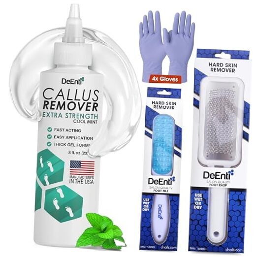 Callus Maintenance Pack, Bundle Includes Mint Scented 8 Ounce Kit Cool Mint