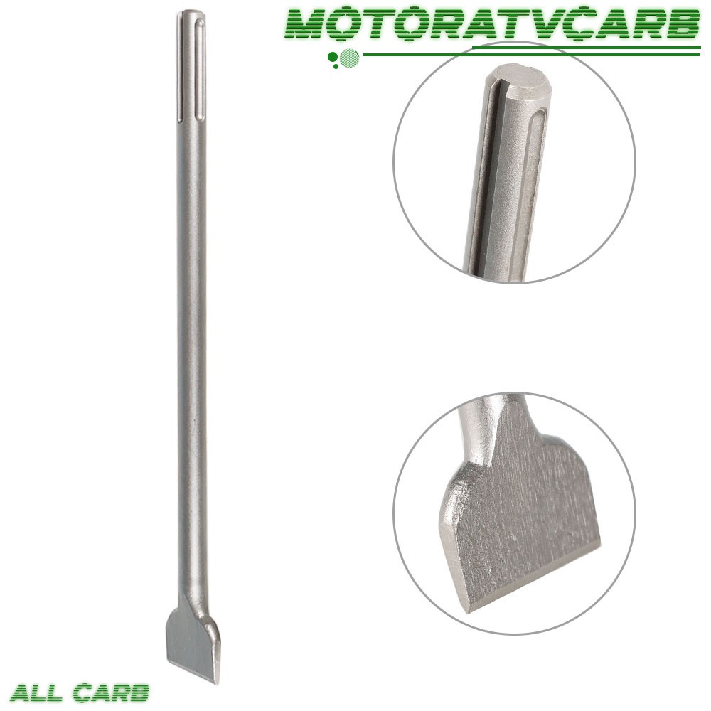 ALL-CARB 3 Pcs 16" SDS Max Bits Set Long-Point Chisel Scaling Chisel Flat Chisel