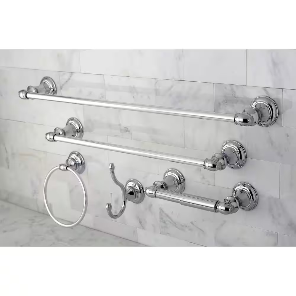 Provence 5-Piece Bathroom Accessory Set in Chrome