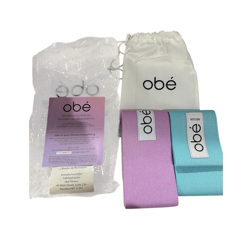 OBE-WE-001 2 Resistance Bands Medium & Light