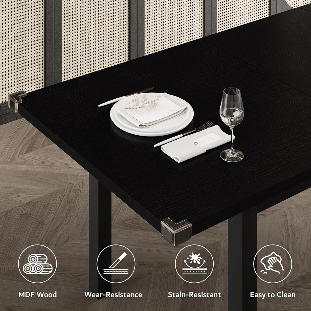 Ipormis 5-Piece Dining Table Set for 4-8 People, Extendable Kitchen Table Set wi