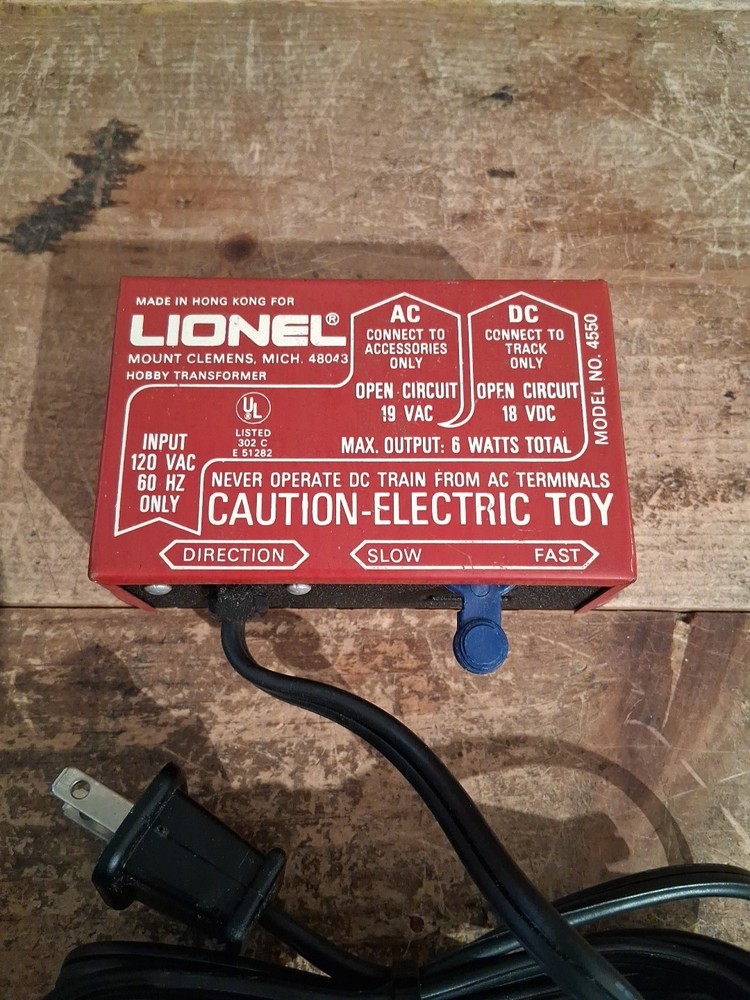 Lionel Model 4550 HO / N Scale Hobby Transformer CLEAN TESTED