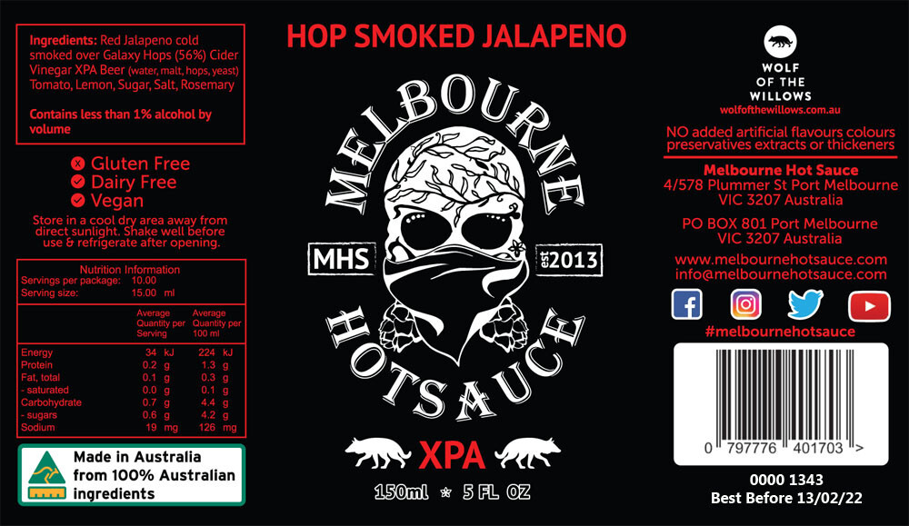 Melbourne Hot Sauce BBQ 6 pack