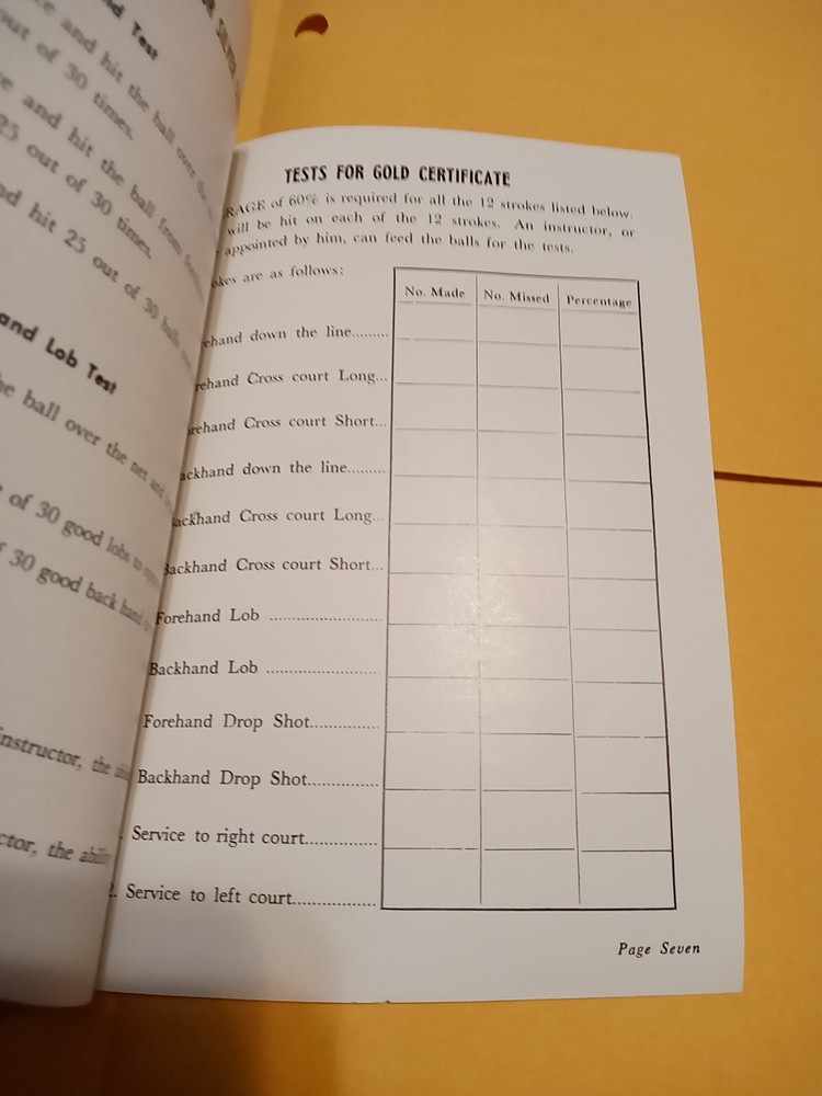 1950's A Tennis Program for Elementary & Secondary Schools Pamphlet Wilson Sport