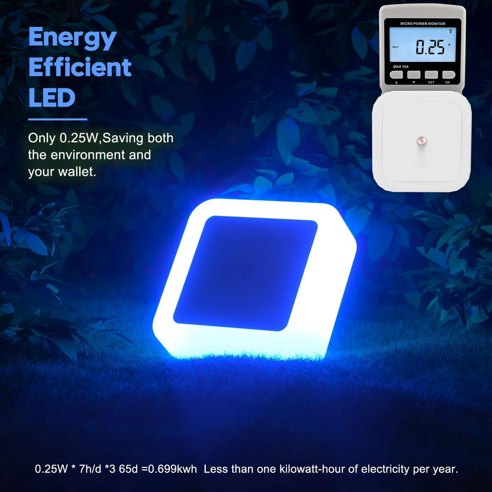Blue Night Light 4 Pack,Night Lights Plug into Wall 4-Pack, Nightlight Plug in N