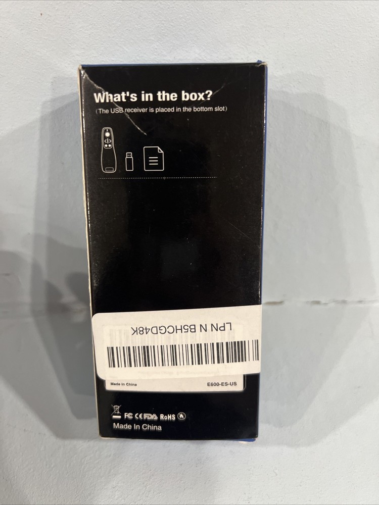 Presentation Clicker with Red Laser Pointer RF 2.4GHz USB Wireless for Computer