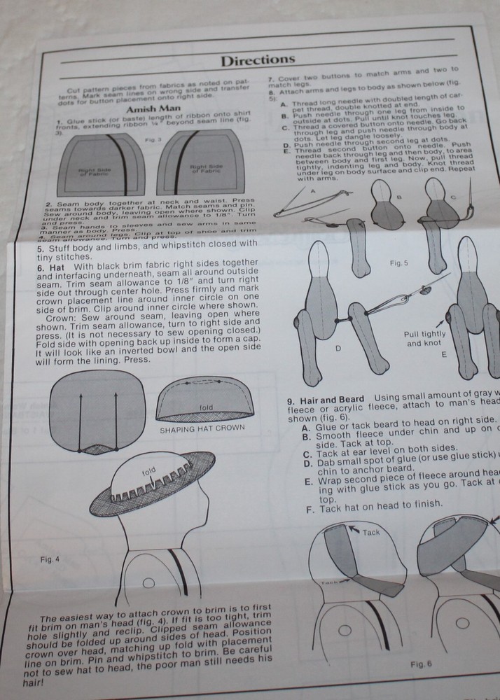 Home Folk #843 Amish Family Pattern Uncut