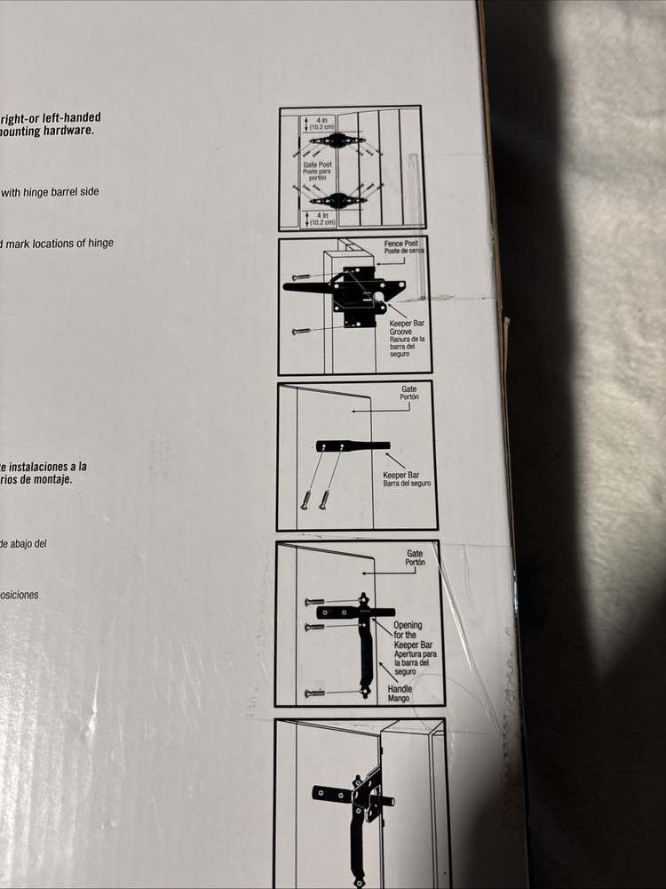 Everbilt Post Latch Gate Set Black 1002316523