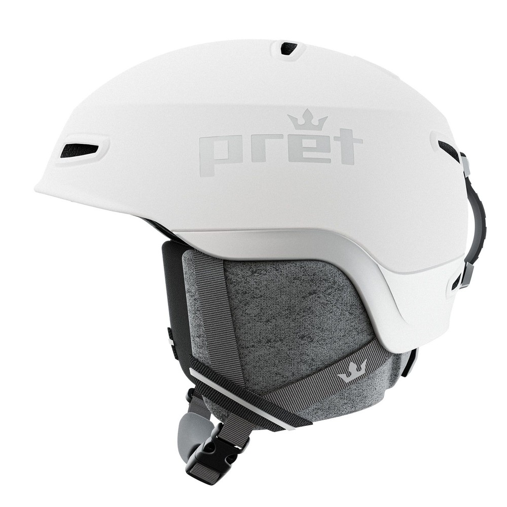 Pret Sol Women's Snow Helmet, White, Small