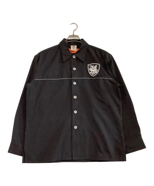 PINK DRAGON                    button-down shirt black