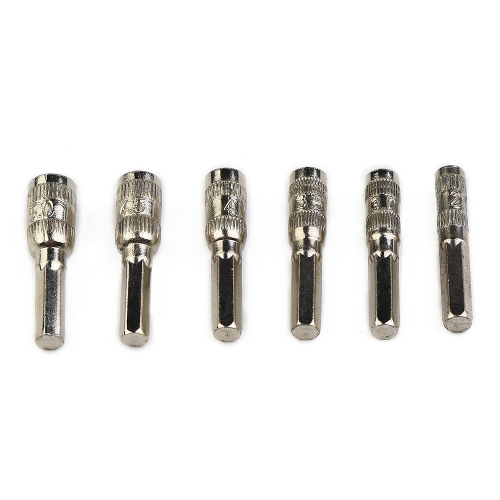 6 Point Hex Socket Hex Metal Nut Parts Replacement 6pcs/Set Silver Tone