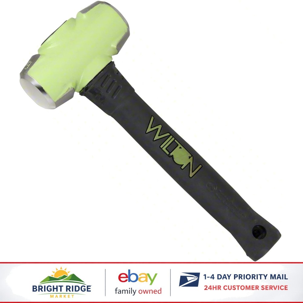 Robust 12 Inch Sledge Hammer with Vulcanized Rubber Handle for Secure Hold
