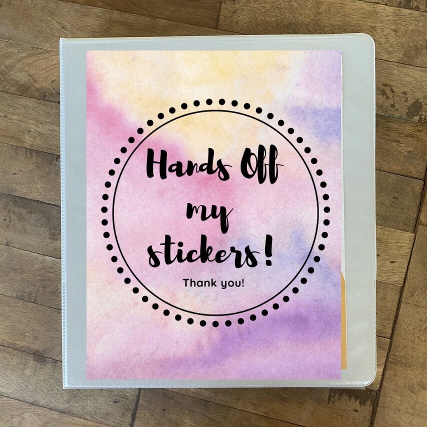 Sticker Storage Book Binder Organizer 15 Pages 8.5x11” Multiple Inserts