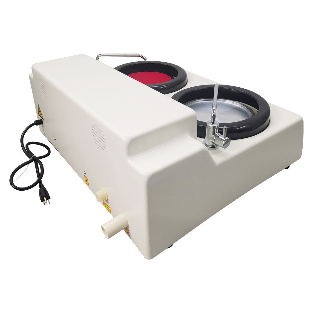 110V Double Disk Metallographic Sample Automatic Polishing Machine VariableSpeed