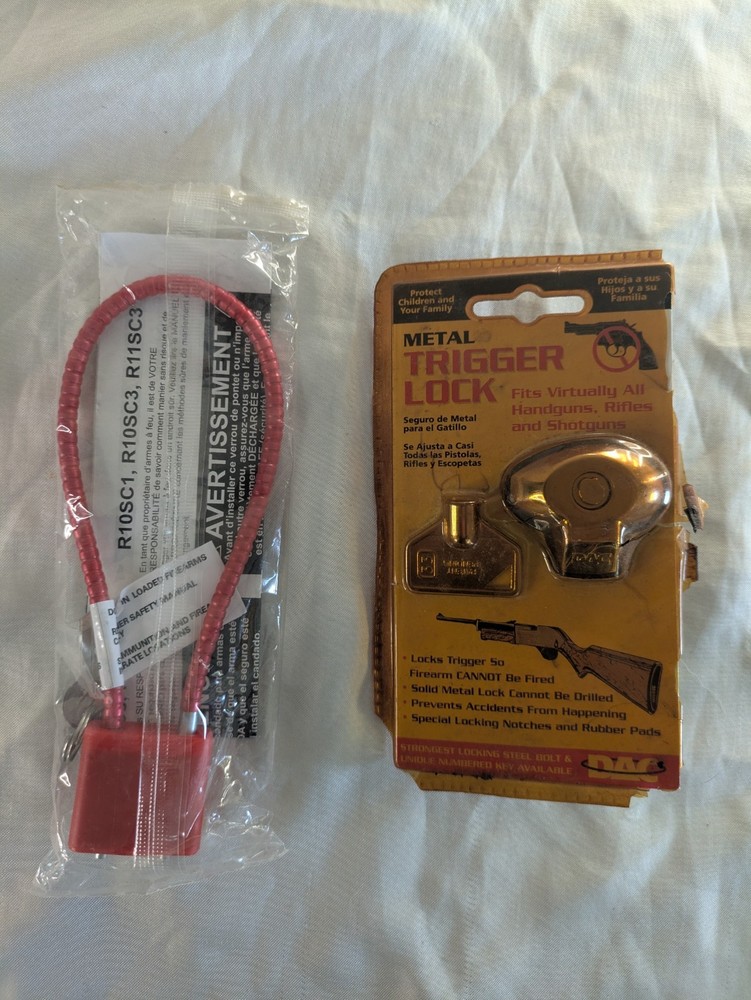 2 Piece Cable Gun Lock Trigger Guard Lot