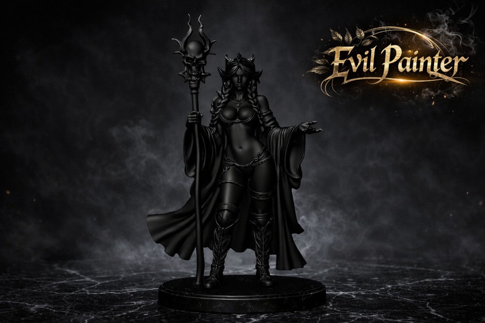 Fantasy Sorceress 70mm figurine pinup From Evil Painter Studios Unpainted