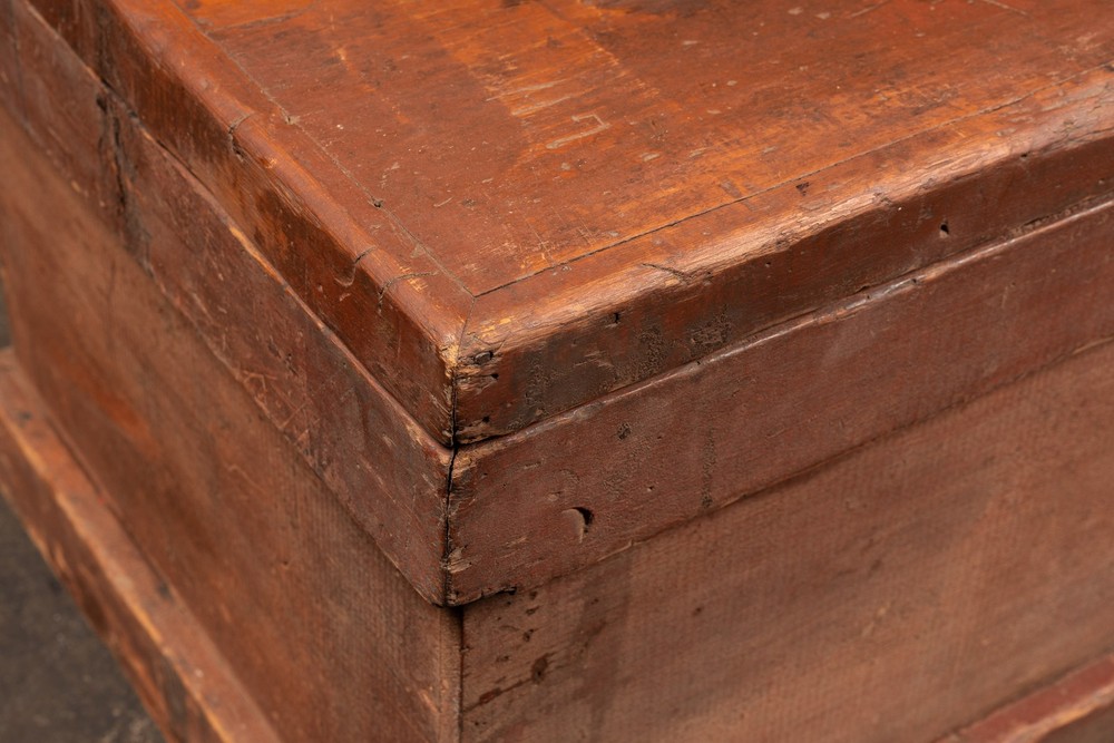 19th Century Painted Pine Blanket Chest