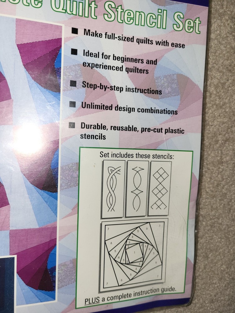 Fiskars Foundations Tilted Squares #8443 Complete Quilt Stencil Set