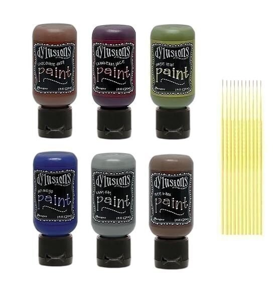 Dylusions Paint Bundle - 6 Flip Cap Art Journal Ready Waterproof Blendable
