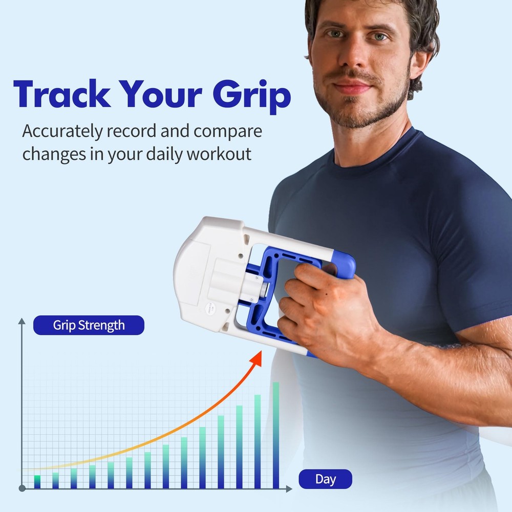 Grip Strength Tester - Hand Grip Dynamometer - Handheld Digital Grip Measurem...