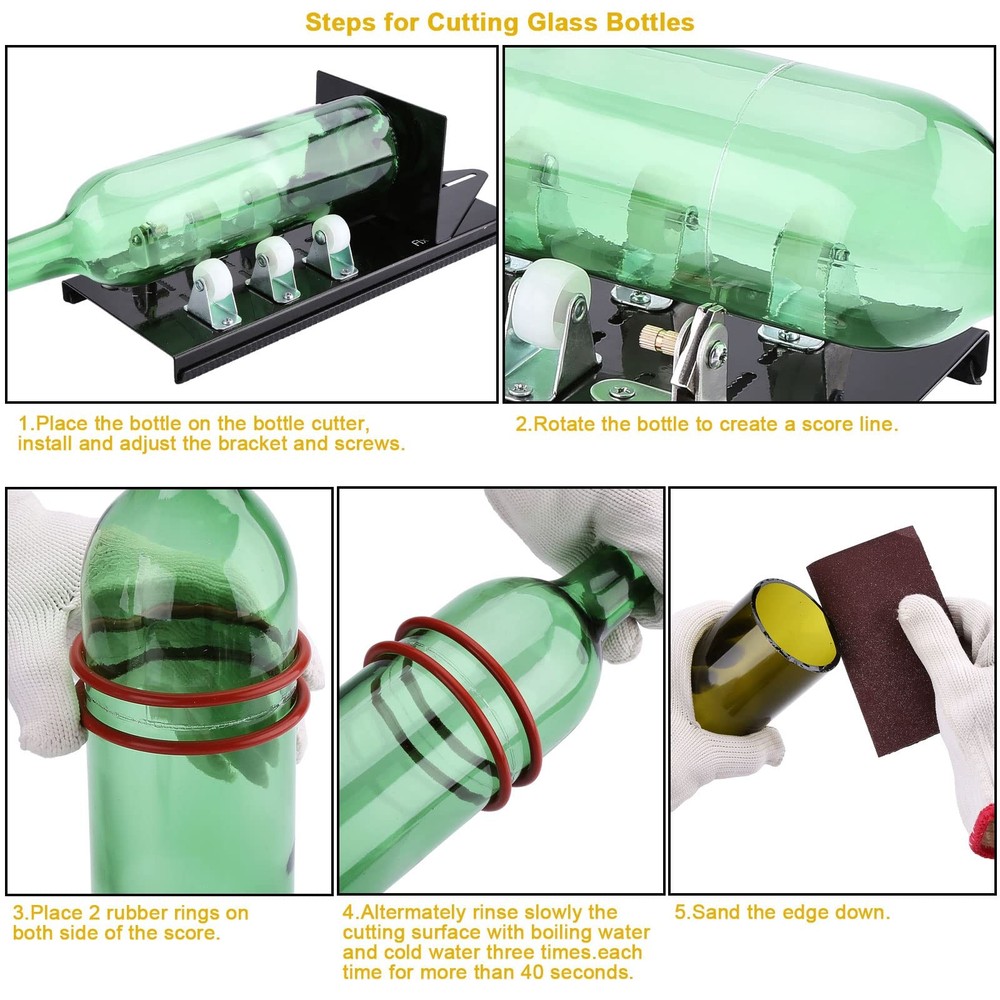 Glass Bottle Cutter, Fixm Cutter Upgraded Version, Round, Square...
