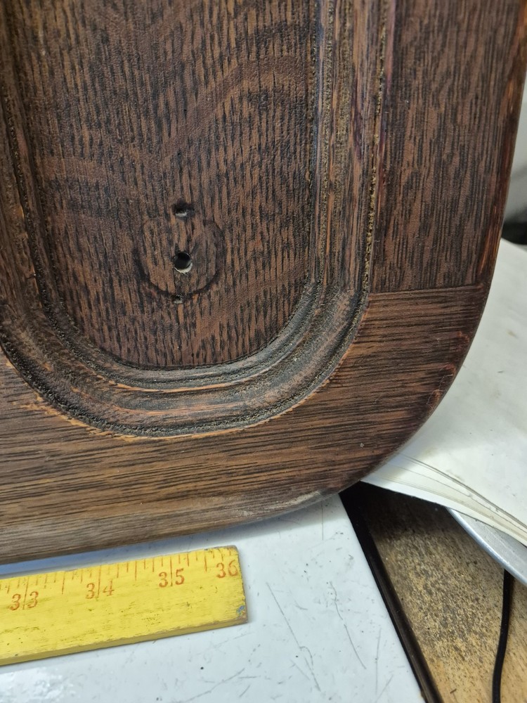 antique oak hall mirror