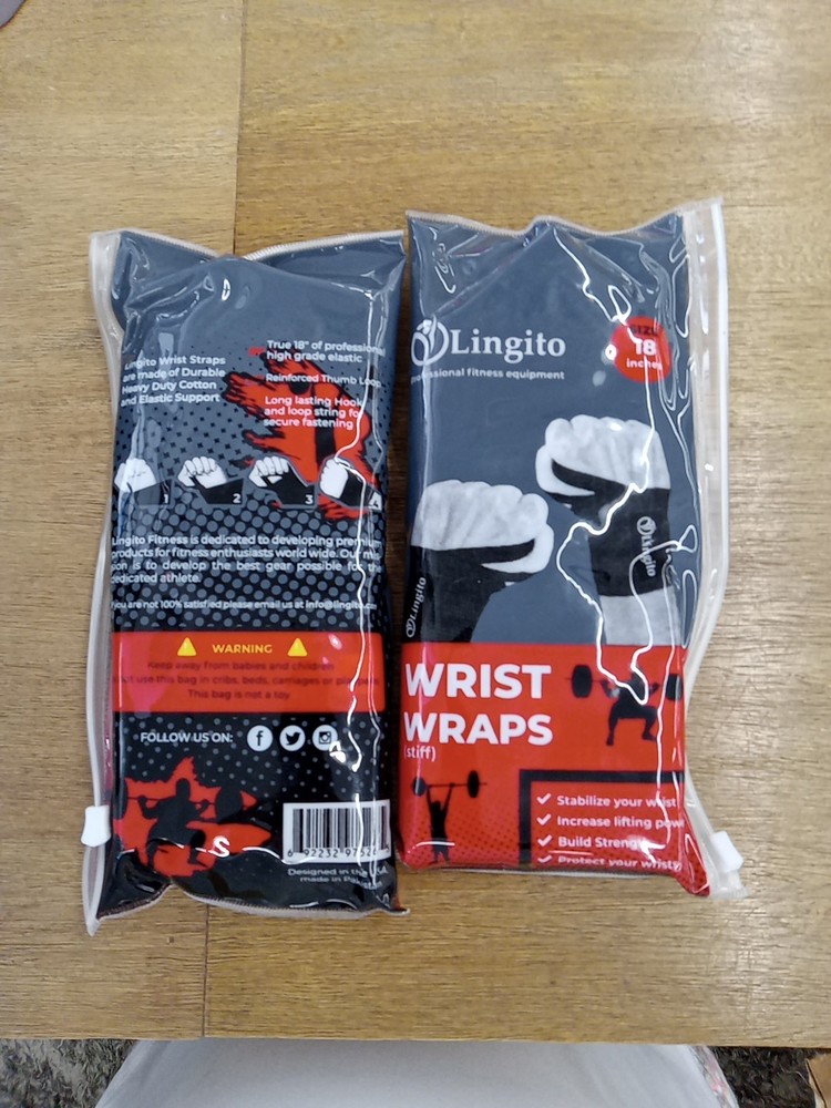 Lingito Wrist Wraps For Work Out Weight Lifting Bundle (2)