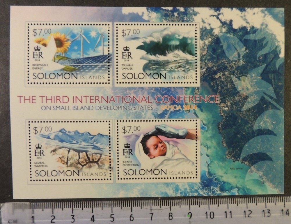 Solomon Islands 2014 small island developing states sids samoa m/sheet mnh