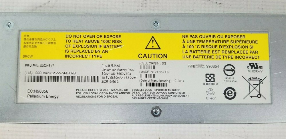 IBM FlashSystem Lithium-Ion Battery Pack 00ND095 990854