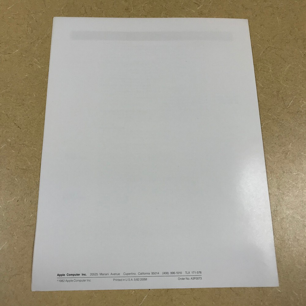 RARE Find FLYER Apple Computer "Apple III Quick File" 1982