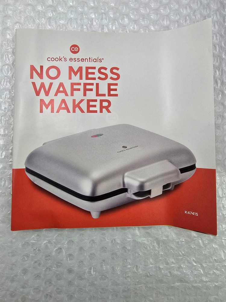 Cooks Essentials No Mess Waffle Maker Model K47415 Purple New