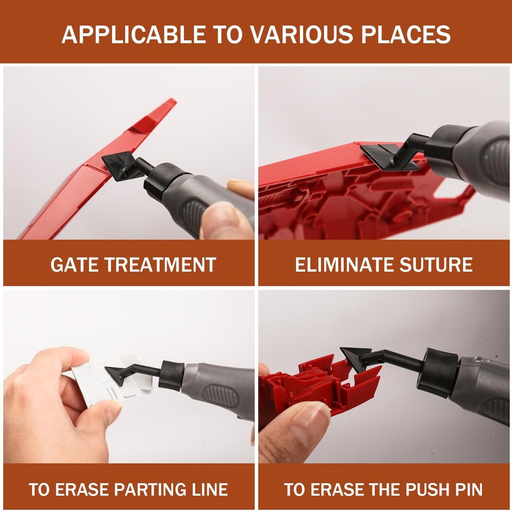 Cordless Pen Sander, Variable Speed and USB Charging with LED Light, Multi-Pu...