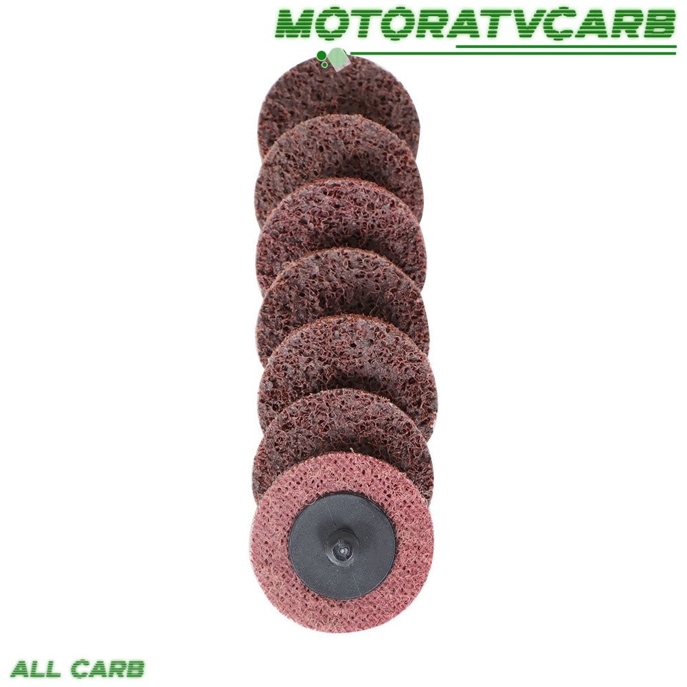 ALL-CARB 50× 2" Medium Surface Conditioning Discs Roll Lock Grinder Sanding Pads