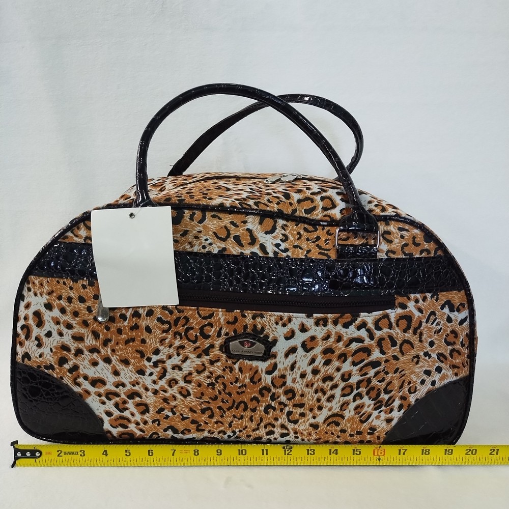 Gloria Vanderbilt Carryon Rolling Weekend Overnight Bag Telescoping Handle 19.5"