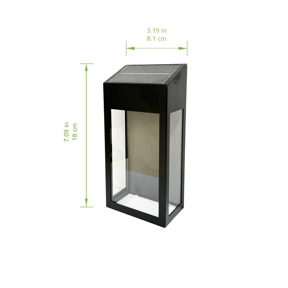 Nico Solar Powered Black LED Deck Fence Light 20 Lumens