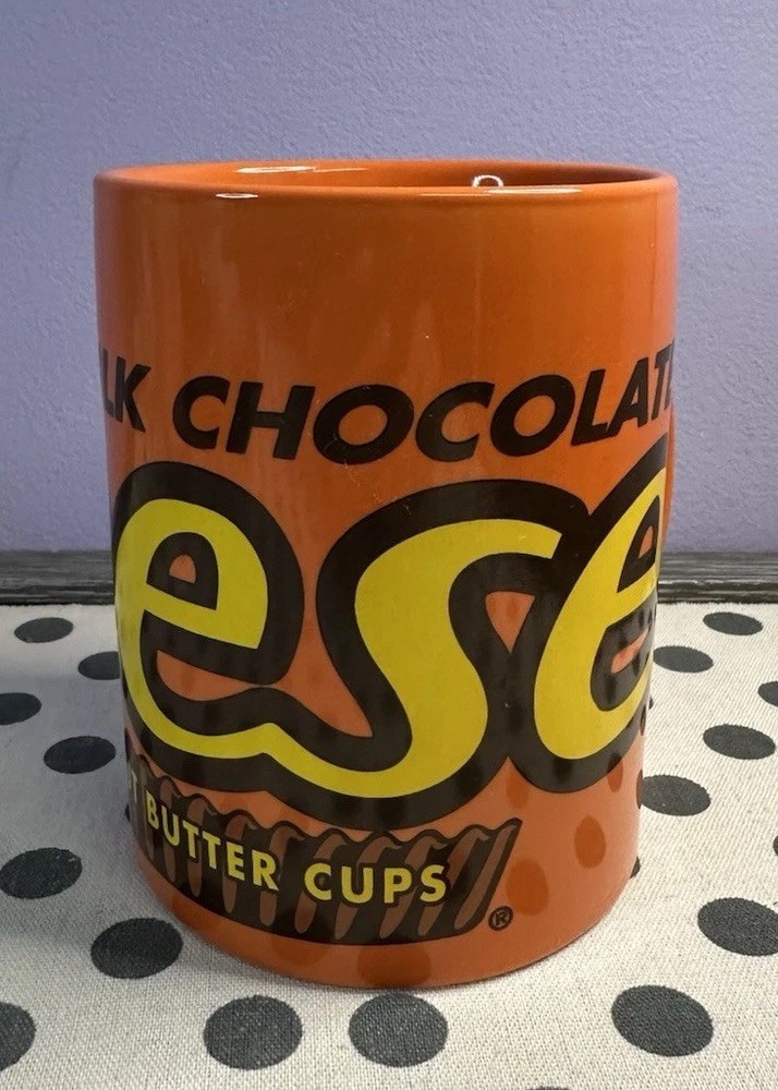Hershey’s Reese’s Peanut Butter Cup Mug 24 Ounce Ceramic Cup EUC Coffee Candy