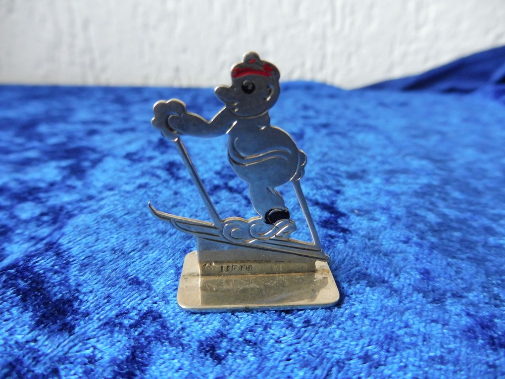 Beautiful,Old Silver Figurine__Skier__830 Silver__!