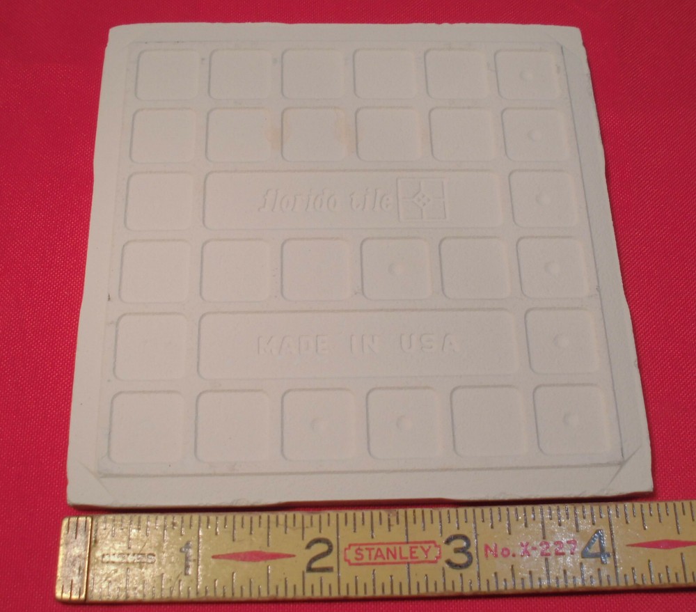 1 pc. *Light Gray* Matte Ceramic Tile 4-3/8" by Florida Tile Co. NOS