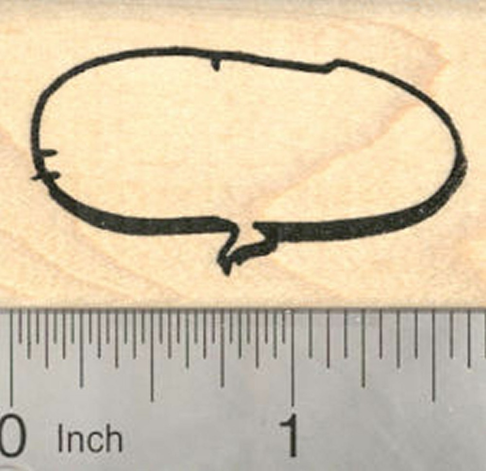 Cartoon Speech Balloon Rubber Stamp, Talk E21318 WM