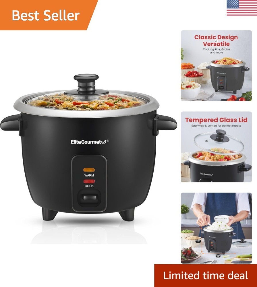 Deluxe 6 Cup Electric Rice Cooker with Automatic Keep Warm - Effortless Cooking!