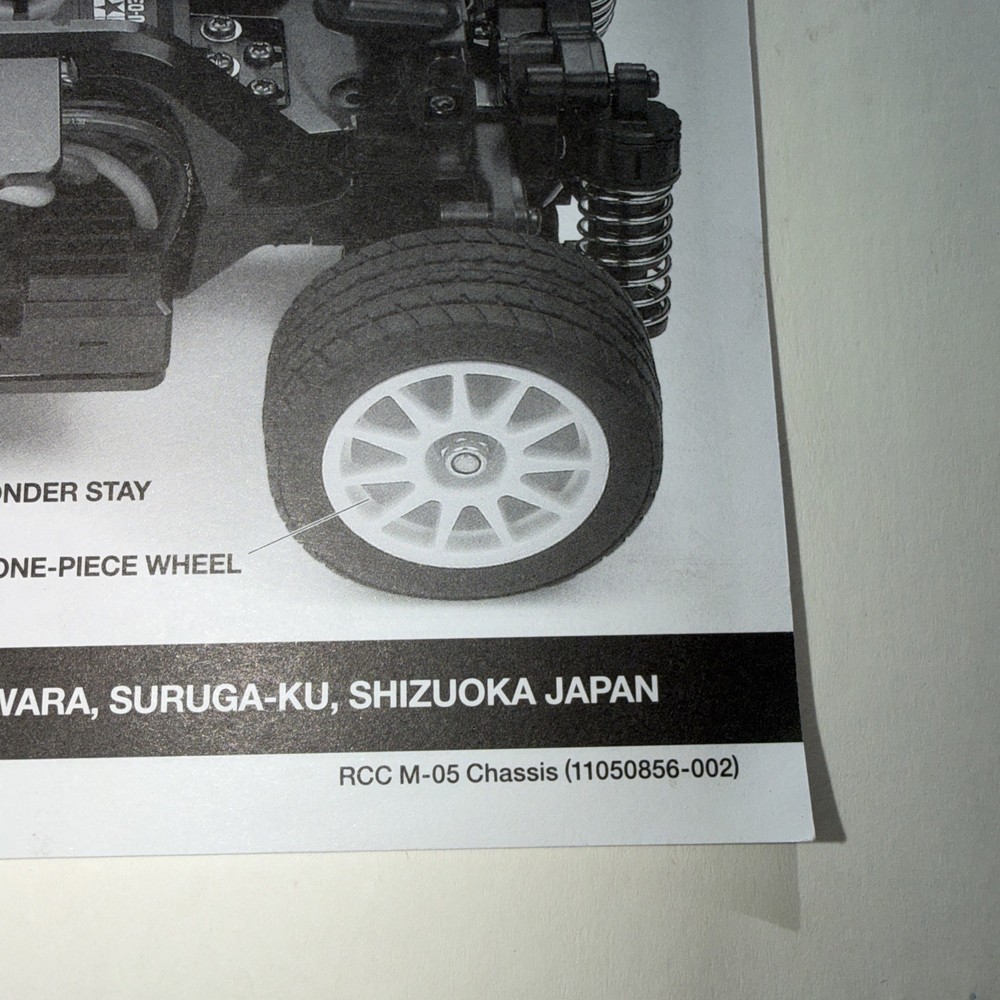 Tamiya Manual M05 11050856 2009