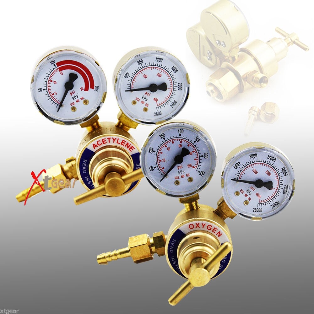 Solid Brass Welding Fit Victor Gas Torch Cutting Oxygen / Acetylene Regulators