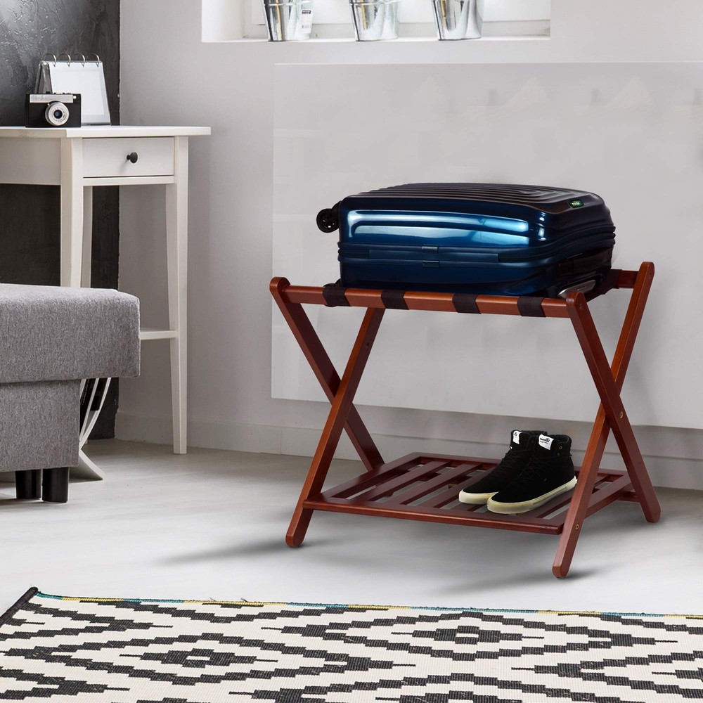 Casual Home Luggage Rack Walnut (New)