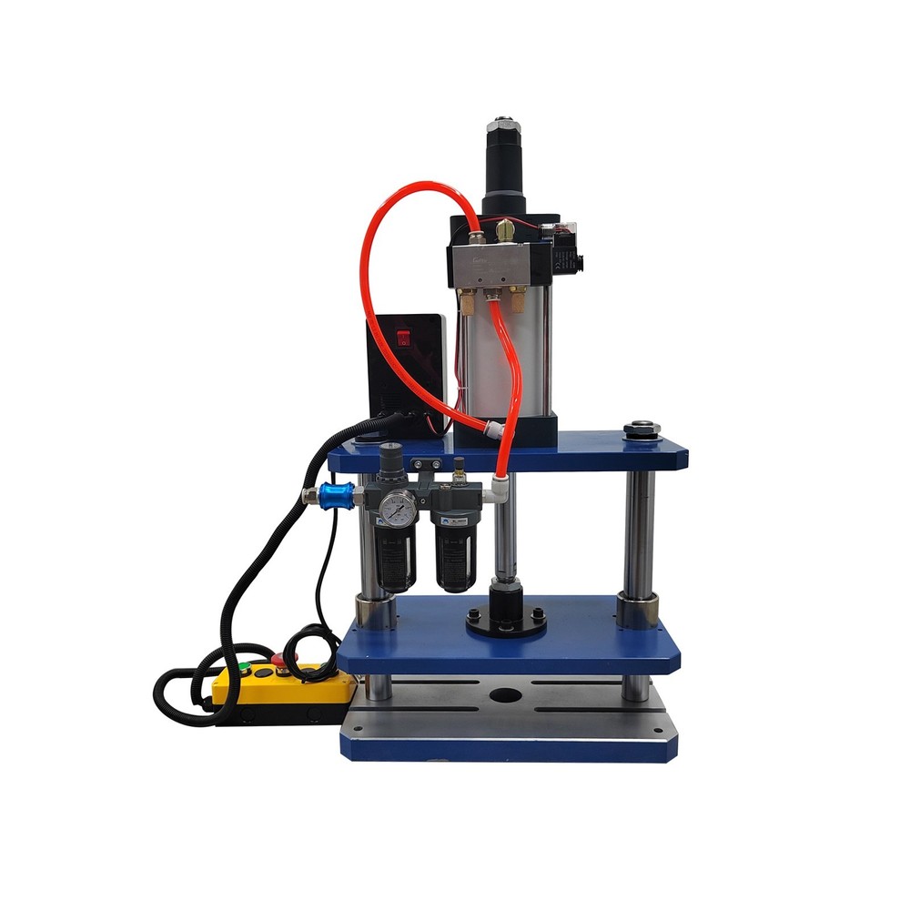110V 1763lbs Pneumatic Punch Press Machine with Controller 5.9-1.96in Two Column