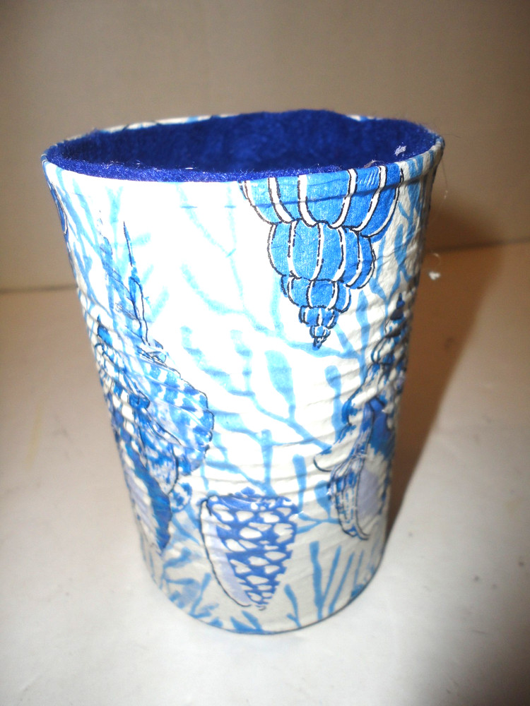 Decoupage Tin Can, Ocean Life Design ( Handmade)